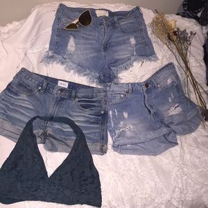 Bundle of Distressed Jean Shorts